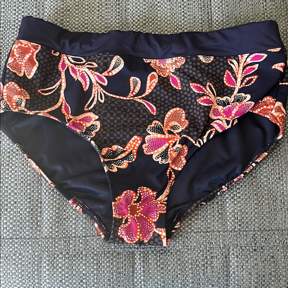 Floral High-Waisted Bikini Bottoms